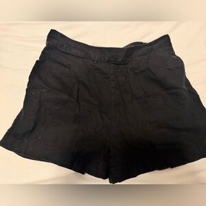 Madewell Women’s Black Shorts in Linen-Blend #madewell #linen